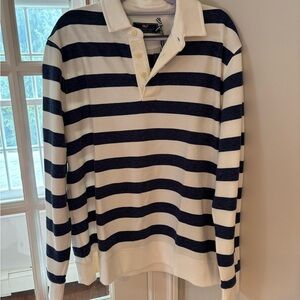 Vineyard Vines Blue and White Striped Polo Shirt